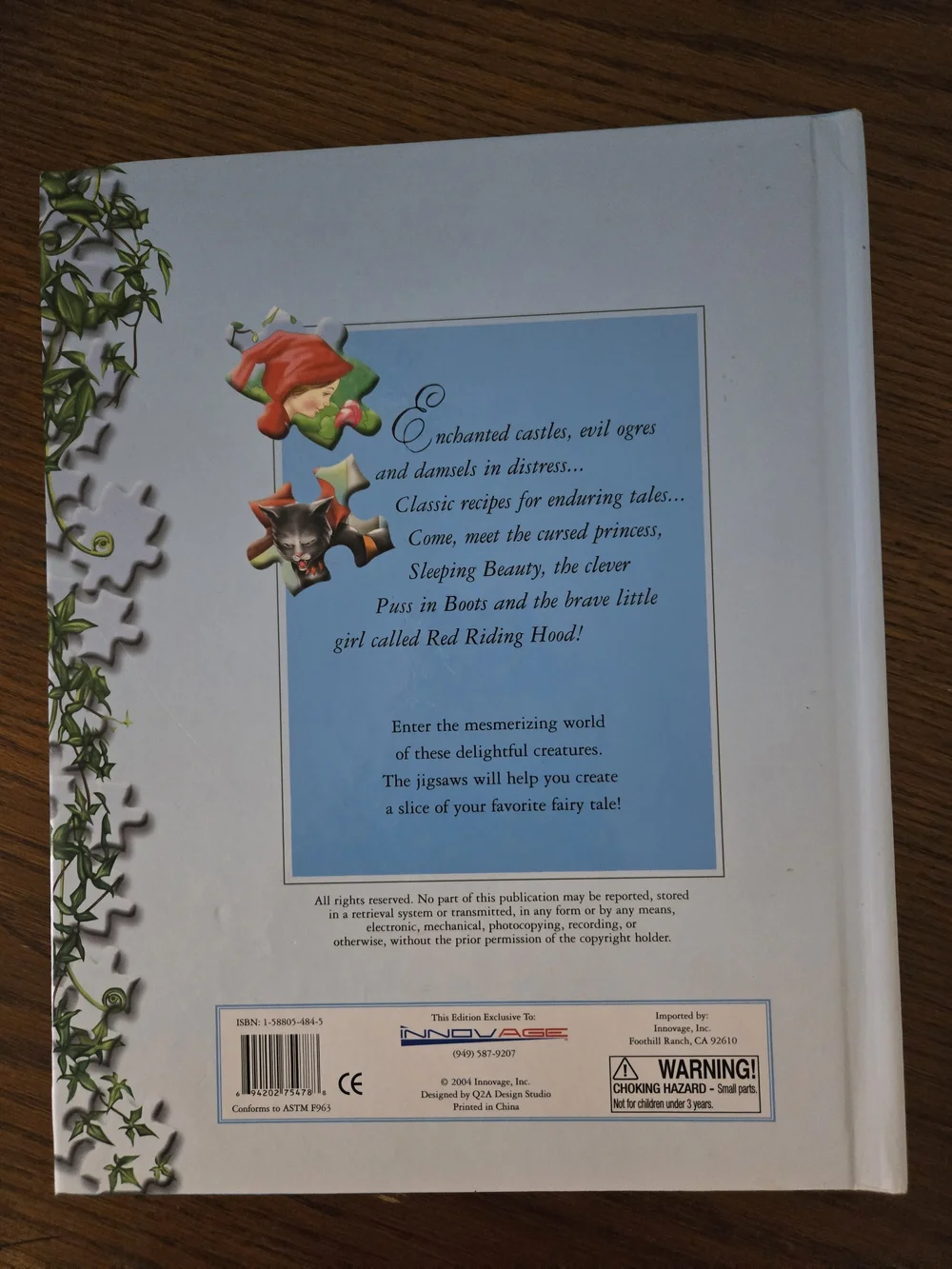Fairy Tale Jigsaw Puzzle Book - Colorful Illustrated Cover